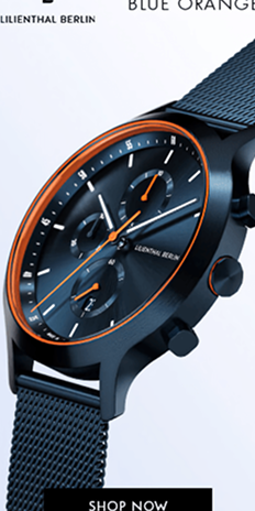 Blue Orange watch advertisement